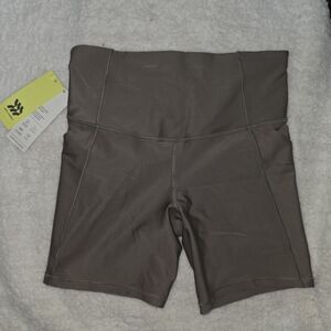 All in Motion Women's High-Waisted Brown Biker Shorts